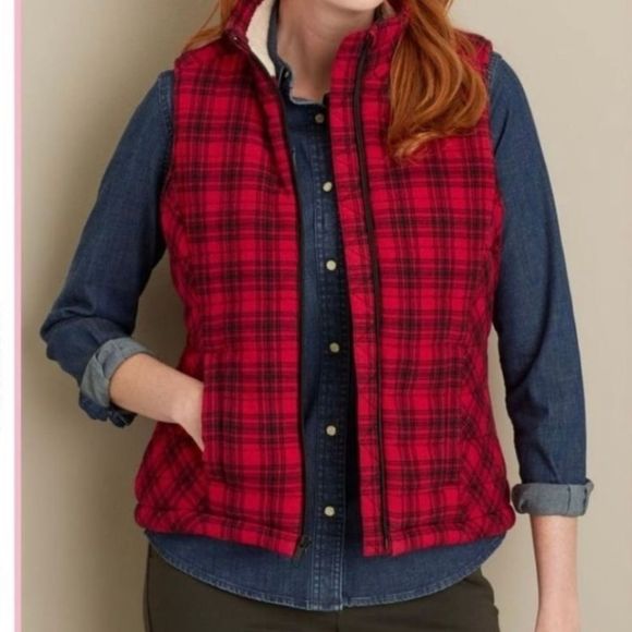 Duluth Trading Co Jackets & Blazers - Duluth Trading Co. plaid fleece vest